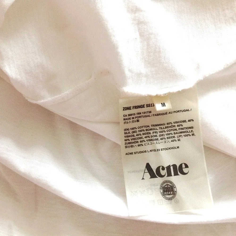 Acne Studios Zone Fringe Sleeveless Tee - Picture 8 of 9